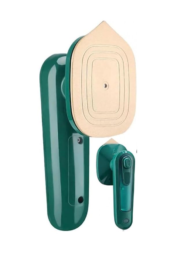 Portable Mini Ironing Machine, Handheld Steam Iron, Travel Garment Steamer, Professional Micro Steam Iron for Fabric Clothes,iron for Home and Travel - green colour - Pack of 1