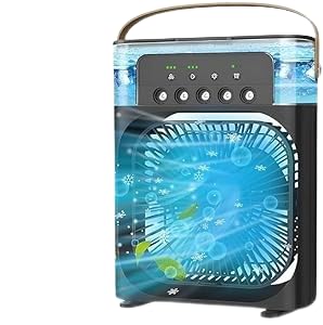 Predefine Portable Air Conditioner Small Ac Quaite Personal Air cooler Usb Power Mini Desktop Cooling Misting fan 1/2/3 Timer With speed 360 Adjustable For Office Room Desk And Car