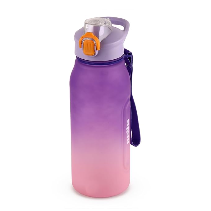 CELLO Rise N Shine Large Sipper Water Bottle, 1230ml Purple Pink | Leakproof, Easy to Carry, Lightweight | Gym Workout Sipper Bottle For Fitness, Office, School, Sports & Outdoor Hydration