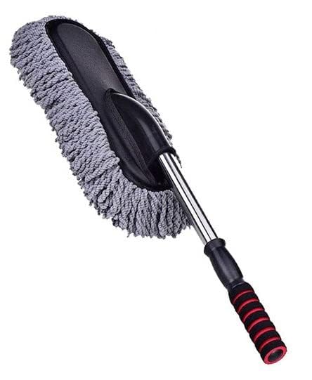 [Apply Coupon] - DEVA Super Soft Microfiber Car Duster Exterior with Extendable Handle, Car Brush Duster for Car Cleaning Dusting - Grey (Car Duster)
