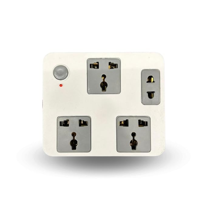 Surge Pro  -  3-Socket Power Strip with Surge Protection & Copper Cable (1.5m, ABS Body, Reset Switch, 1-Year Warranty)