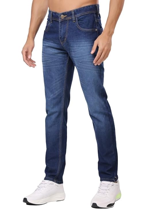 London Hills Men's Regular Fit Mid Rise Denim Jeans