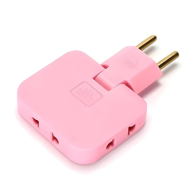 Oblivion 3 in 1 Adapter Plug  -  180 Degree Rotatable Wireless Mini Slim Outlet, Foldable EU/US Converter, 2-Pin Rotating Wall Plug for Charging Multiple Devices (Pack of 1)