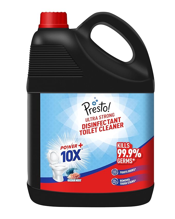 Amazon Brand - Presto! Ultra Strong Disinfectant Toilet Cleaner 5L | Ocean Mist