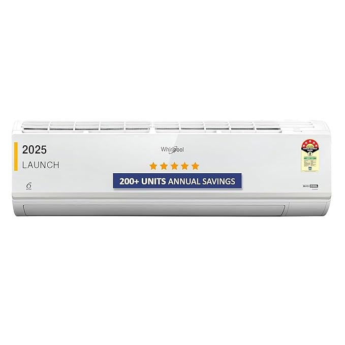 Whirlpool 1.5 Ton 5 Star, Magicool Inverter Split AC (MAGICOOL 15T 5S INV CNV S5K2PP1, Copper, Convertible 4-in-1 Cooling Mode, HD Filter White)