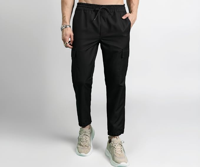 Highlander Men's Cargo Jogger Trousers| Utility Pockets | Trouser for Men | Men Trousers