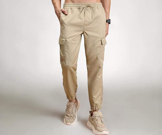 Highlander Men's Cargo Jogger Trousers| Utility Pockets | Trouser for Men | Men Trousers