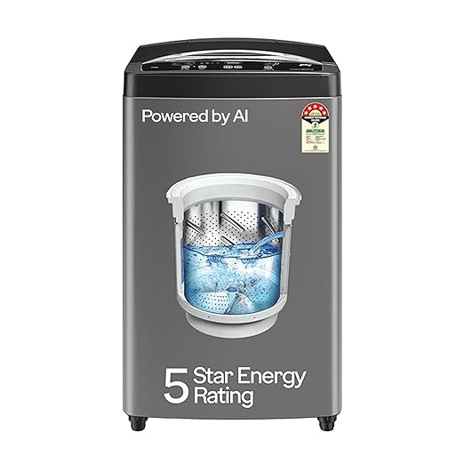 Godrej Smart Choice 7 Kg 5 Star, AI Tech, Fabrisafe Steel Drum, Magic Lint Filter, Fills Tub At ~0 Water Pressure, Fully-Automatic Top Load Washing Machine (WTEON ALP 70 5.0 FDUN GPGR, Graphite Grey)
