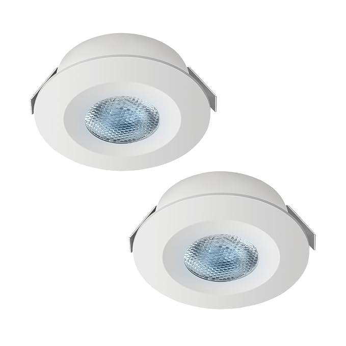Panasonic Polycarbonate 2 Watt Spotlight, Cool White LED Spot Light for Ceiling, Energy-Efficient, Surge Protection, 15000+ Hrs Lifespan, 2-Year Warranty (6500K, PSPM01027R1-2)