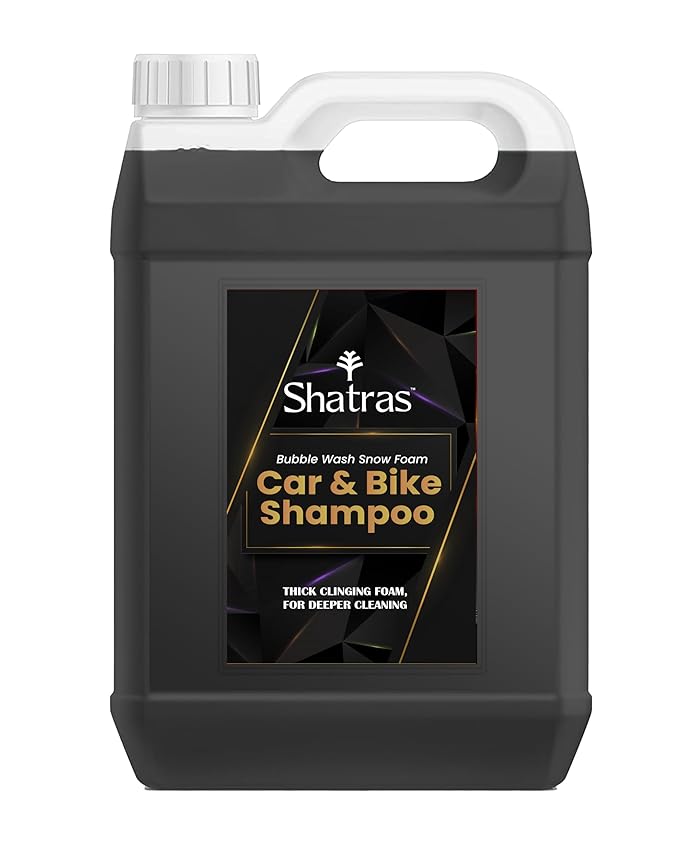 Shatras Black Car Wash Shampoo Concentrate - pH Neutral, Thick Suds With Shine Enhancing Formula - Bubblewash Snow Car Foam Shampoo That Works With Both Bucket Wash And Foam Cannon