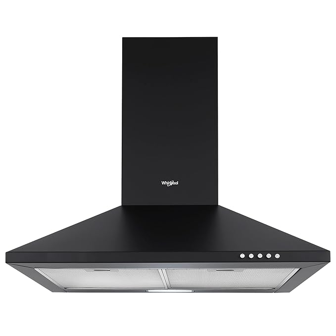 Whirlpool 60cm 900 m3/hr Cassette Filter Kitchen Chimney with 5 Years WARR on Motor | CLASSIC PLUS CF 60 BK HOOD | Black | 3 Speed Push Button Control