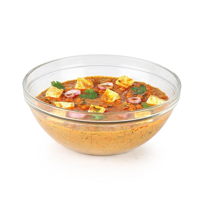 CELLO Zenith Round Stack Bowl 1 Litre 17 cm | Clear Glass Bowl for Mixing Storing and Serving