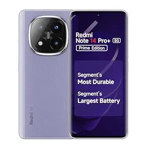 Redmi Note 14 Pro+ 5G Prime Edition (Phantom Purple, 8GB RAM, 128GB Storage) | Snapdragon 7s Gen 3 Processor | AMOLED Display | Dual Nano-SIM | 6200mAh Battery | Corning Gorilla Glass Victus 2