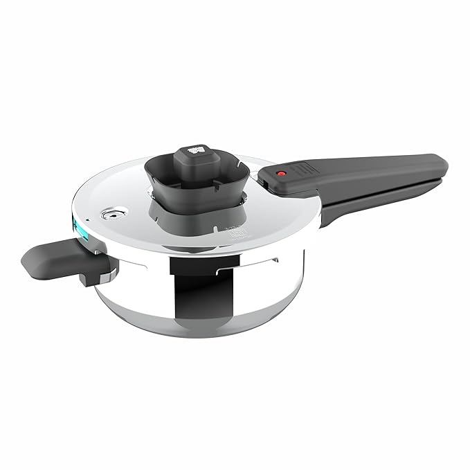 Butterfly Uni Curve Triply 2L Pressure Cooker |Induction Base| Halo Crown Spill Filter | Patented Pressure Lock Handle(4th Level Safety) | Float mechanism powered Optimal Steam Cooking | 5 Yr Warranty
