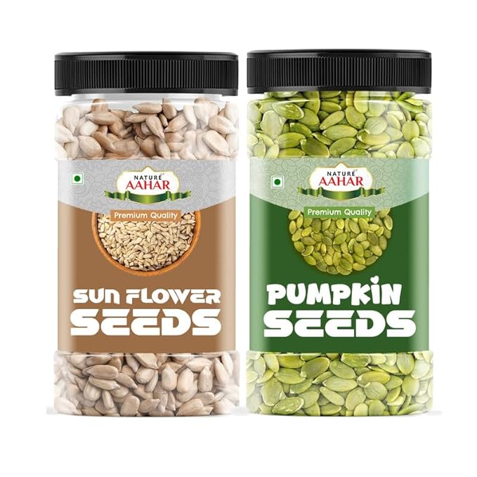 Nature Aahar Organic Sunflower & Pumpkin Seeds Combo | Raw & Unroasted | Rich in Protein, Magnesium & Healthy Fats | Superfoods for Immunity, Heart & Bone Health | 400gm
