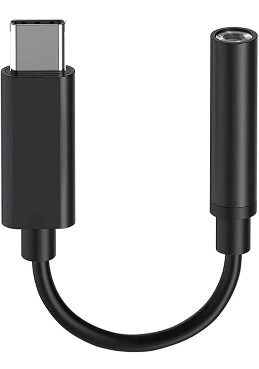 sam Sung Type C to 3.5 mm Audio Jack Connector, Headphones Jack Converter for Galaxy S8, S8 Plus, S9, S9 Plus, S10 Plus, S10 Lite, S20 Ultra, S20 FE, S20, S20 Plus & Other Samsung Devices - Black