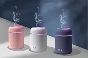 Desidiya H2O Diffuser with Colorful LED Lights for Home Office & Small Rooms, Portable Cool Mist Small Quiet Air Humidifier For Aroma Therapy, Ultrasonic Essential Oil Diffuser For Moisture (Random)