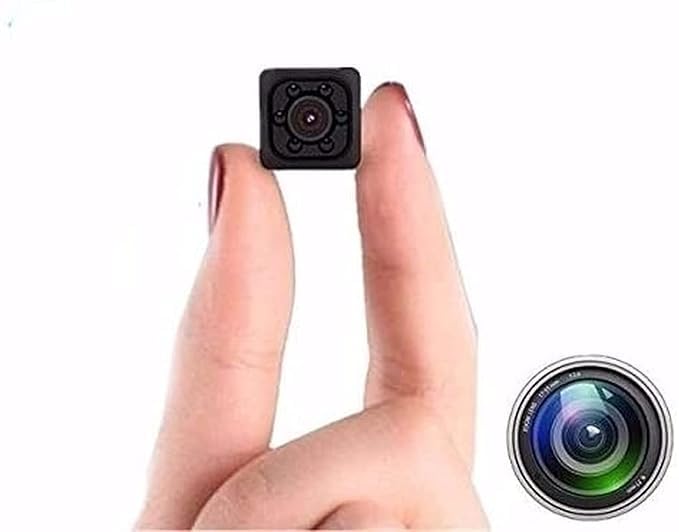 ZEPLORE 1080P Mini Spy Camera with Low Light Vision, Mini Portable Security Camera, Hidden Camera with Audio and Video Recorder for Home/Office Security Camera. (Black)