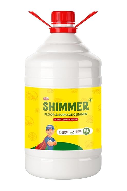 Shimmer Floor & Surface Cleaner Phenyl  -  5L Mega Jar | Power Lemon Booster Formula | Long Lasting Fragrance