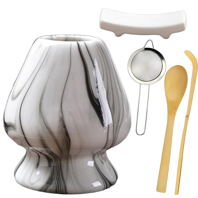 Matcha Whisk, Matcha Kit, Whisk for Matcha Set Suitable Tea Ceremony Preparation Matcha Powder Mixing Traditional Drink Making for Matcha Enthusiasts (5pcs)