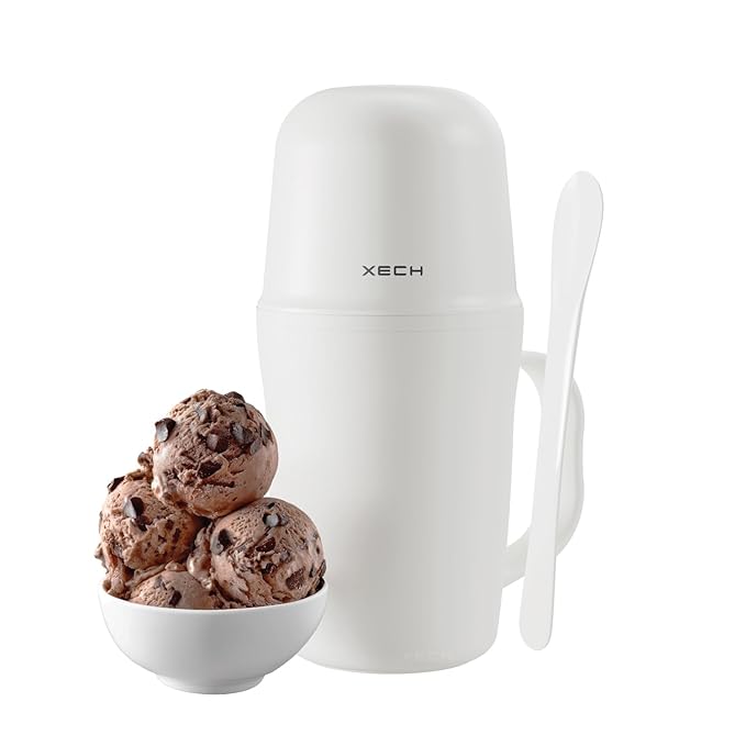 XECH Ice Cream Maker Machine for Home | Cordless Rechargeable Softy Ice Cream Machine for Kids & Family | Birthday Gift for Kids, Girls, Women, Men & Teachers | 400ml Bowl (Scoop)