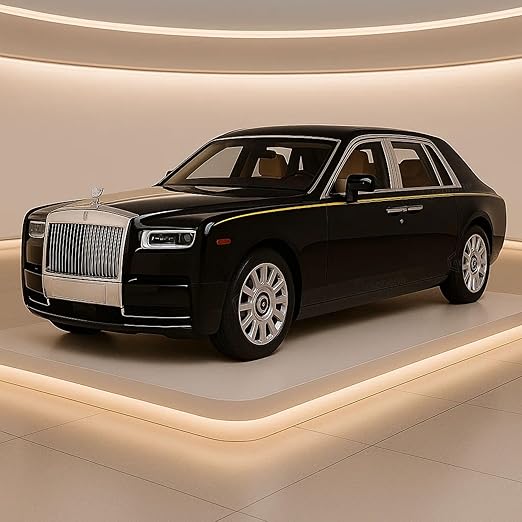 GRAPHENE 1:32 Scale Rolls Royac Phantom Car Pull Back Action Vehicles Diecast Exclusive Zinc Alloy Metal Toy Model Car with Openable Door and Sound Light Gifts Toys for Kids Toddlers