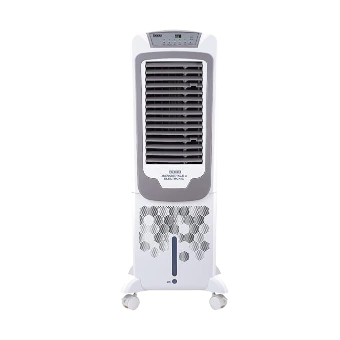 USHA Aerostyle Electronic 50L Tower Air Cooler (50AST1E)  -  1400 m³/h Air Delivery, 6m Air Throw, Remote Control, Honeycomb Pads, Ice Chamber & Humidity Control