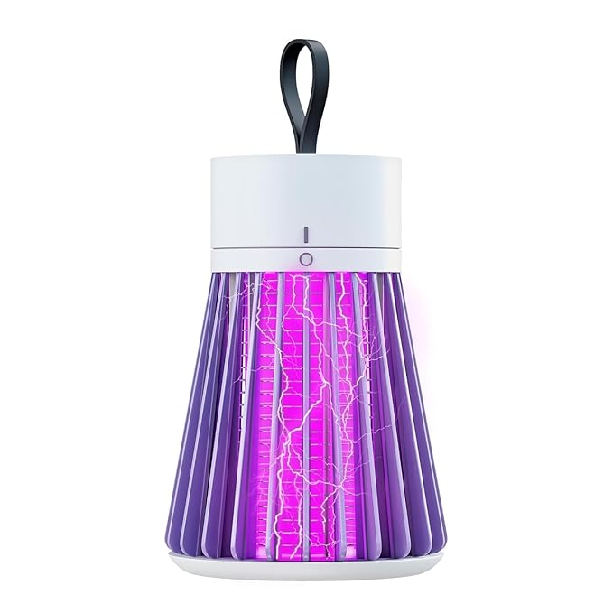 Eloxee Eco-Friendly LED Mosquito Killer Machine  -  USB-Powered Indoor Bug Zapper for Home  -  Chemical-Free Insect Trap Safe for Kids & Pets  -  Easy to Clean, Compact Design (MASHROOM Mosquito LAMP)