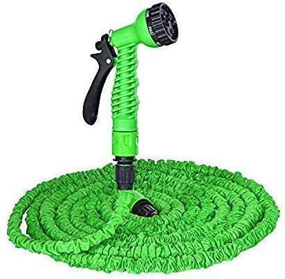 QUBLOR Magic Hose Pipe Car Washer Expandable Flexible Garden Water Plastic Hoses with Spray Gun Styling 15MT Extensible for Drip Irrigation Watering fauct Connectors Nozzle