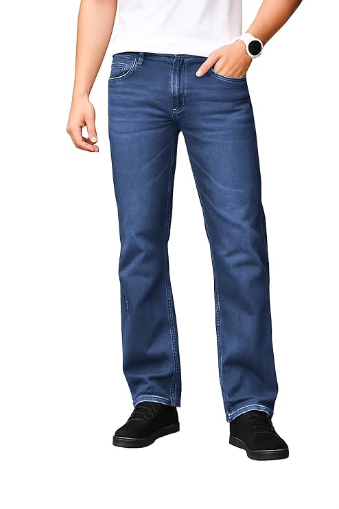 Ben Martin Men's Smart Fit Stretchable Jeans || Mid-Rise Denim Pants with Whisker Wash || Premium Casual Wear Jean for Men || 5 Pocket Jean's for Men's (1)