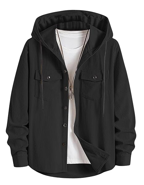 Tellshun Men's Solid Knitted Hoodie  -  Round Neck with Hood, Full Sleeves, Curved Hem, and Dual Pockets  -  Casual Hooded Shirt for All Seasons