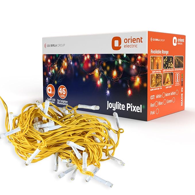 Orient Joylite LED Pixel Strip Light for Home Decoration | Direct Plug-in | 46 LEDs | Pack of 1 (10 Meter, Pixel Warm White)