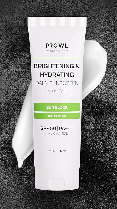 PROWL by Tiger Shroff SPF50 PA++++ Sunscreen for Men Face with Niacinamide