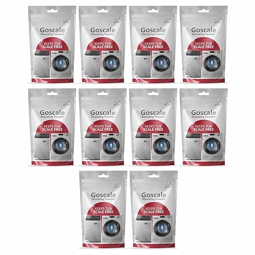 LG Washing Machine Descaler Powder  -  Quick Drum Cleaner for Front & Top Load Machines | Removes Odor, Limescale & Dirt | Deep Clean Sachets for All Washer Types (100g) (10)