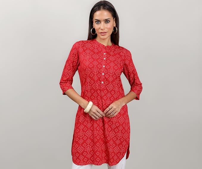 Vishudh Women's Kurta | Comfortable Ethnic Wear for Daily Use | Lightweight & Breathable Indian Top