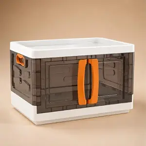 Lifelong Foldable Storage Box with Top Opening & Front Double Door Design | Stackable Multipurpose Organizer for Clothes, Blankets, Bedding, Toys & Books | Ideal for Wardrobe, Closet, Bedroom