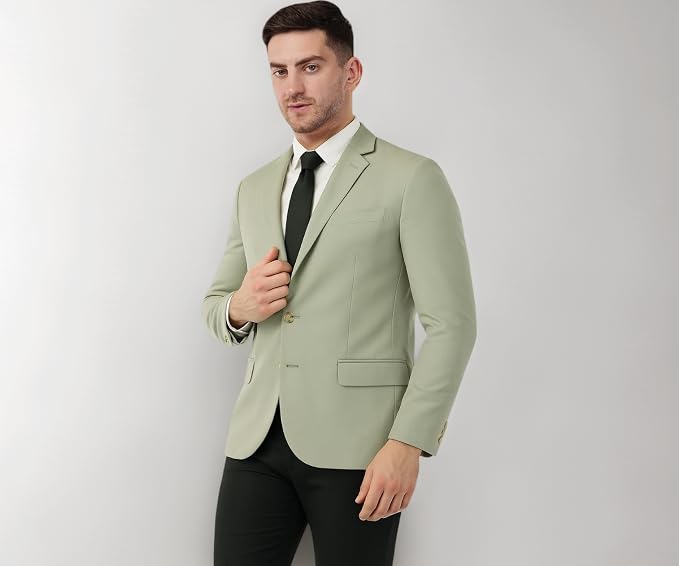 SaintX Men's Formal Blazer | Fully Lined | Slim Fit | Professional Jacket | Premium Business Formal Suit | Office | Wedding | All Purpose