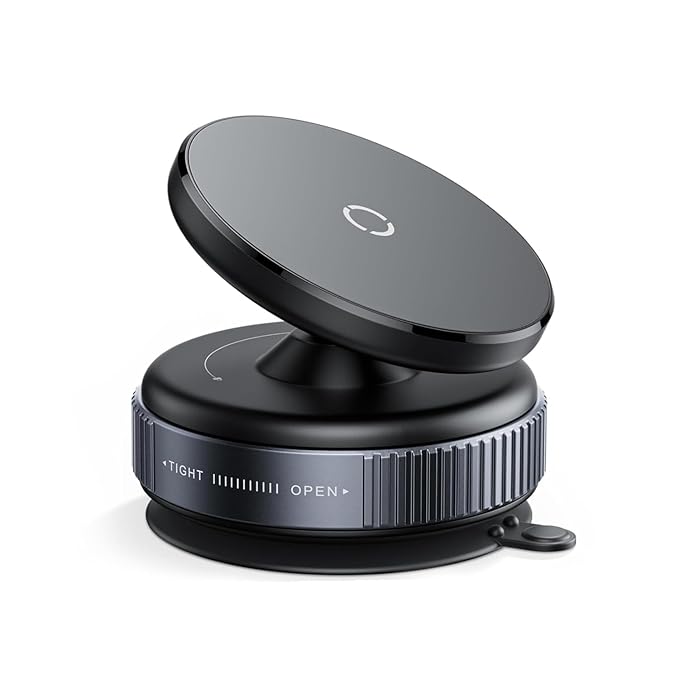 BHADIYADI Magnetic Suction Phone Mount  -  360° Adjustable Hands-Free Holder for Car, Desk, Gym, Shower & More, Strong Magnet Grip