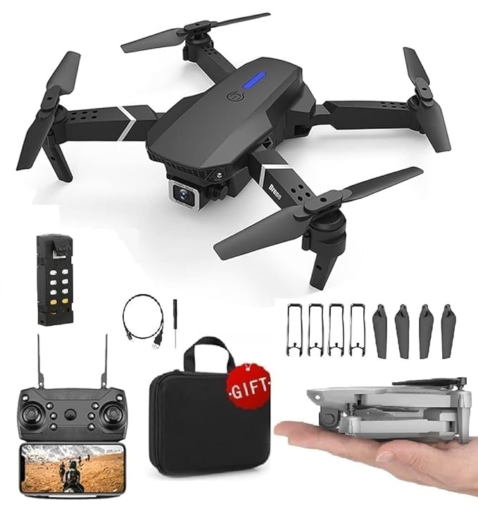 Drone with 4k Camera Foldable 1080P HD with FPV Live Video, Gestures Selfie, Altitude Hold, One Key Take Off/Landing, 3D Flips, Code Free Headless Mode, Aerial Photography RC Drone
