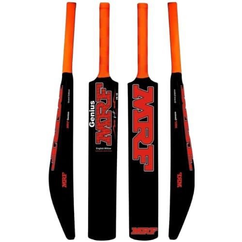 MRF Cricket Bat Full Size Plastic Bat for Kids Boys Junior Beginners | Lightweight Durable Tennis Ball Bat for Outdoor Gully Cricket, Backyard Practice, Training & School Sports