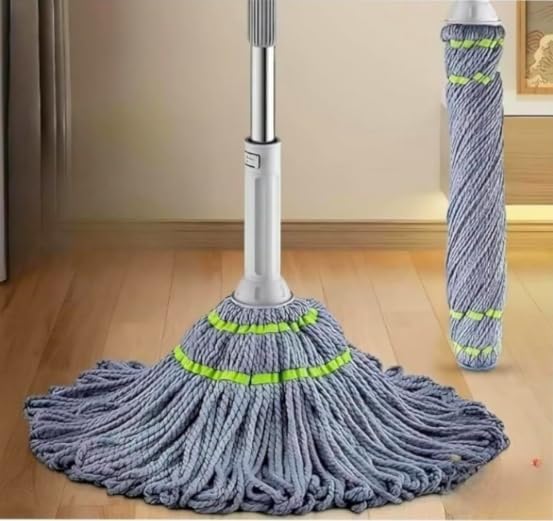 PYXBE Microfiber Twist Mop for Floor Cleaning, Squeeze Twist Mop Stick, Durable Dust Easy to Use Floor Cleaner, Effective for Hardwood, Tile, and Laminate gfkj (G-Grey)