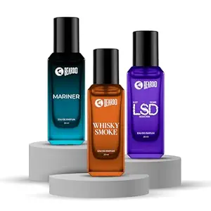 Beardo The Iconic Trio- LSD,Mariner & Whisky Smoke Perfume for Men (20ml x 3) | Long Lasting Fragrance | Long Lasting Perfume for Men | Gift for Men | Gift for Friend