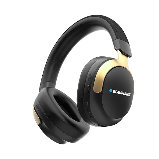 Blaupunkt BH71 Moksha India's 1st Hybrid ANC Gyro Head Tracking BT Headphone with 360° Spatial Audio I RTL Chipset I Ultra-Low Latency Gaming Mode I Foldable Lightweight Over-Ear Wireless Headphones