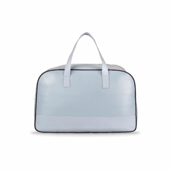 Priority Cult 001 Duffle Bag for Travel | Stylish Faux Leather | Lightweight and Comfortable for Travelling | Suitable for Men's and Women's One Size Blue