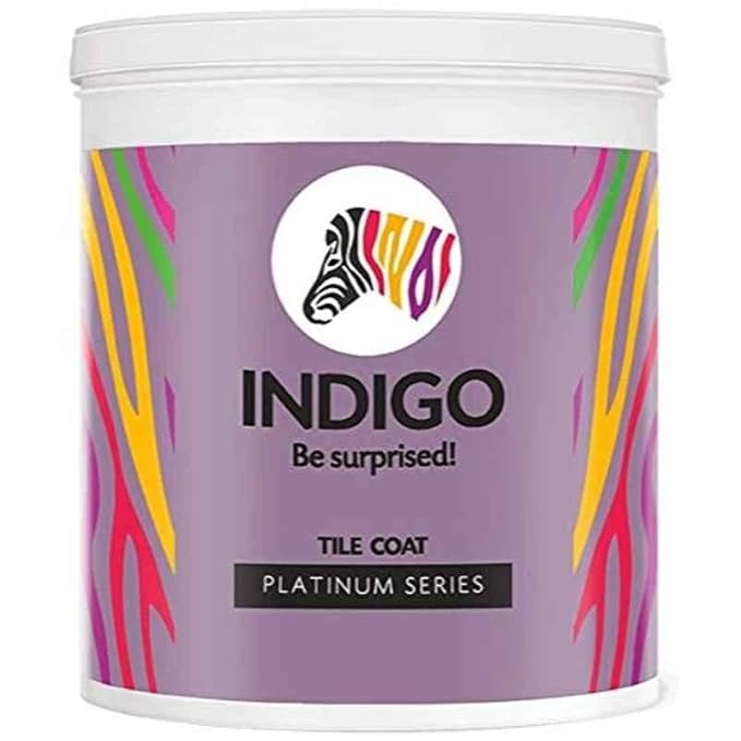 Indigo Tile Coat Platinum Series  -  Premium Roof Tile Coating | Vibrant Non-Fading Colours | Rich Sheen Finish | Anti-Fungal & Water-Resistant | Exterior Use | 10 L White