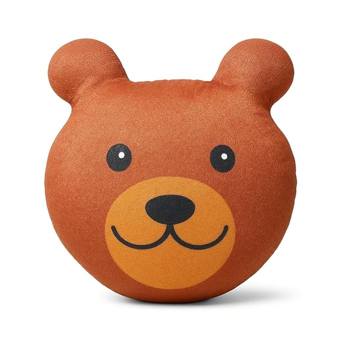 PUM PUM Small Bear Face Plush Soft Toy for Kids  -  Cute & Cuddly Bird-Shaped Stuffed Animal  -  Lightweight & Huggable Play Toy (Multicolor)