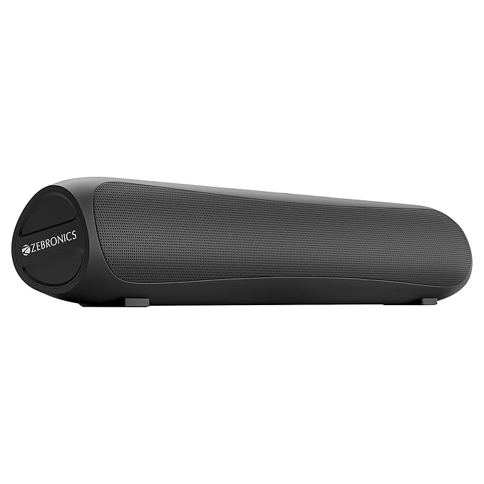 Zebronics Compact Soundbar, 18 Watts, Upto 6 Hours Playback, Dual 52mm Drivers, Dual Passive Radiators, TWS, Type-C Charging, USB, AUX, LED Indicator (Vita Bar 202)