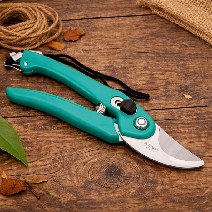 Multipurpose Gardening Scissors  -  Heavy Duty Garden Shears with Stainless Steel Blades and Soft Grip Handles for Pruning, Trimming, Harvesting, and Plant Care(GTK)