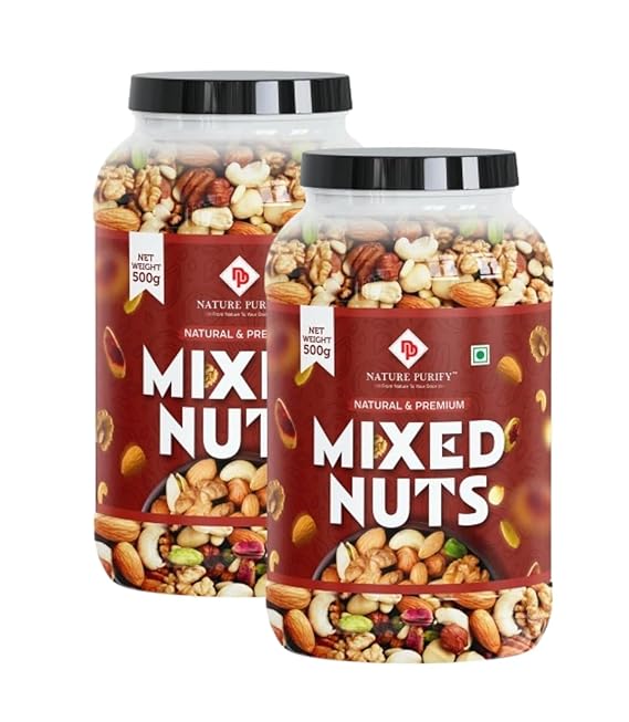 Nature Purify Mixed Dry Fruits 1kg (Almond, Cashew, Kishmish, Apricots, Pumpkin, Amla, Sunflower & More