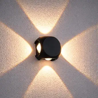 One94Store LED Outdoor UP Down Wall Light 4 Watt Rainproof & Shockproof Aluminium Body 4 Way Exterior Wall Step Light Fixture (Warm White) Pack of 1 with 3 Month Warranty